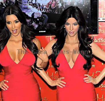 Kim Kardashian wax figure unveiling held at Madame Tussauds in Times Square New York City.