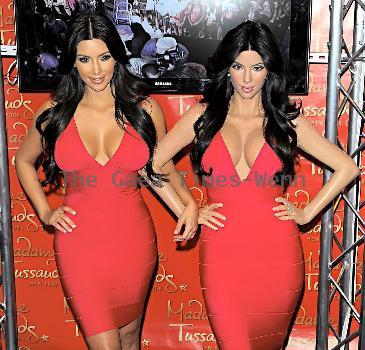 Kim Kardashian wax figure unveiling held at Madame Tussauds in Times Square New York City.