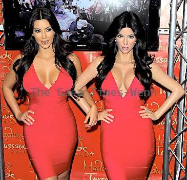 Kim Kardashian wax figure unveiling held at Madame Tussauds in Times Square New York City.