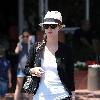 Nicky Hilton, wearing a straw fedora, seen outside Fred Segal
Los Angeles, California.