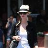 Nicky Hilton, wearing a straw fedora, seen outside Fred Segal
Los Angeles, California.