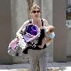 Ellen Pompeo and Stella Luna Ivery Ellen Pompeo has her hands full as she leaves Golden Bridge Yoga carrying her workout mats and baby daughter Los Angeles.