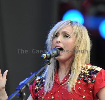 Katie White of the Ting Tings Wireless Festival held at Hyde Park. London.