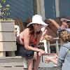 Debra Messing was spotted relaxing with friends on Malibu Beach on Independence Day
Malibu, USA.