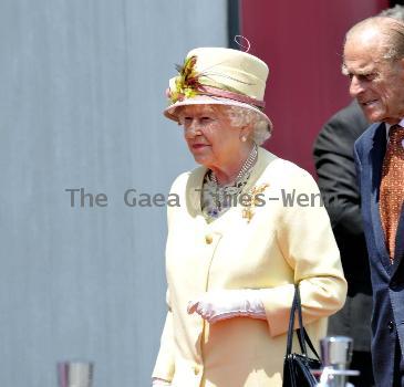 HM Queen Elizabeth II  
arrives at the Pinewood Toronto Studios. 
Toronto, Canada.