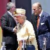 HM Queen Elizabeth II  
arrives at the Pinewood Toronto Studios. 
Toronto, Canada.