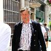 Stephen Fry
seen out walking in central London looking scruffy and unshaven. 
London, England.