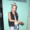 Recording artist Rita Ora going into Nobu
London, England.