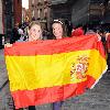 Spanish football fans go crazy in Temple Bar after Spain beat Germany 1-0 to progress to the World Cup finals
Dublin, Ireland.