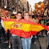 Spanish football fans go crazy in Temple Bar after Spain beat Germany 1-0 to progress to the World Cup finals
Dublin, Ireland.