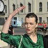 Milla Jovovich at Schumacher fashion show at Mercedes Benz Fashion Week Berlin Spring/Summer 2011 at the fashion tent on Bebelplatz square. Berlin.