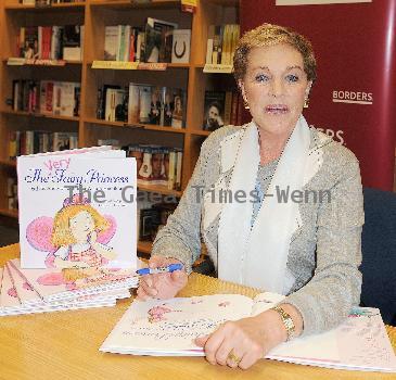 Julie Andrews 
signs copies of her children's book