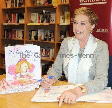 Julie Andrews 
signs copies of her children's book