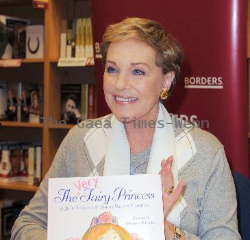 Julie Andrews 
signs copies of her children's book