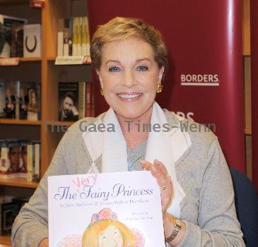 Julie Andrews 
signs copies of her children's book