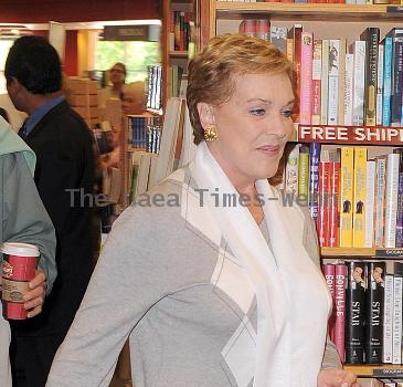 Julie Andrews 
signs copies of her children's book