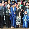 Sex and The City Actress Kim Cattrall
received an honorary degree at the Anglican cathedral in Liverpool, from Liverpool John Moores University. 
She was joined by her family on the steps of the cathedral after the ceremony
Liverpool, England - 12.07.10
Mandatory Credit:IANS- WENN