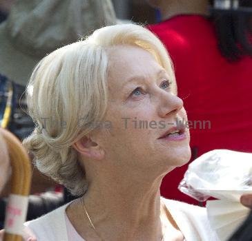 Helen Mirren
on the set of the new film 'Arthur' shooting on location in the East Village
New York City, USA.