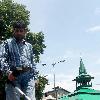 Policeman frisking a path with anti-mine detector at Martyr's Graveyard in Srinagar
Most shops, schools and government offices remained closed across the region for a second day on Monday in response to a strike called by separatist groups despite authorities lifting a rigid curfew in the troubled region
Kashmir, India.