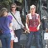 Jane Lynch was spotted with her family outside Jonas on 3rd in West Hollywood, where they had lunch Los Angeles.