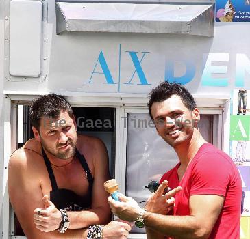 Maksim Chmerkovskiy and Tony Dovolani Armani Exchange hosts 'Cool Factor' denim event benefiting SurfRider FoundationLos Angeles.