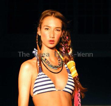 Model Volcom Spring 2011 Swimwear Fashion Show Los Angeles.