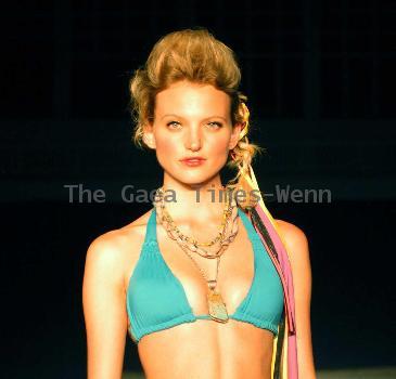 Model Volcom Spring 2011 Swimwear Fashion Show Los Angeles.