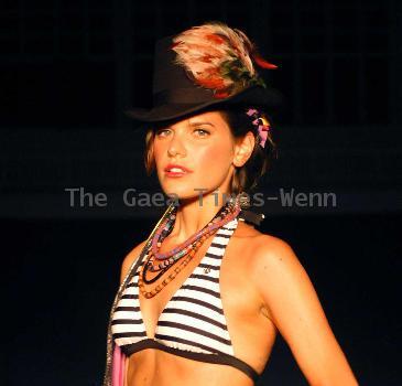 Model Volcom Spring 2011 Swimwear Fashion Show Los Angeles.