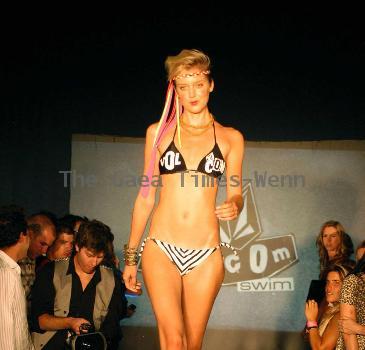 Model Volcom Spring 2011 Swimwear Fashion Show Los Angeles.