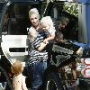 Gwen Stefani outside her parents home in Los AngelesLos Angeles.