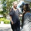 Gwen Stefani outside her parents home in Los AngelesLos Angeles.