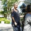 Gwen Stefani outside her parents home in Los AngelesLos Angeles.