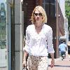 January Jones is seen walking  her dog  and then heads to the Gavert Atelier Hair Salon in Beverly Hills.Los Angeles.