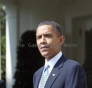 President Barack Obama remarks on the cap of the BP oil well in the Gulf of Mexico, in the Rose Garden of the White House.
Washington D.C., USA.