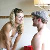 Annalynne Mccord and Kellan Lutzare seen being affectionate in the cabana room at Wet Republic in the MGM Grand Resort and Casino where she is celebrating her birthday. Las Vegas, Nevada - 20.07.10 IANS-WENN