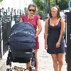 Carly Zucker with her baby Ruby and a friend go for a walk.Footballer husband, Joe Cole, has just signed for Liverpool Football Club, so it may be the last time we see Carly strolling along the Kings Road area in Chelsea.  London.