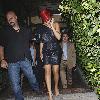 Rihanna leaving AGO restaurant Los Angeles.