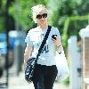 Fiona Phillips goes for a walk near her home after presenting GMTV this morning. London.