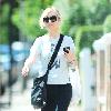 Fiona Phillips goes for a walk near her home after presenting GMTV this morning. London.