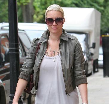 Denise Van Outen out and about in North London London.