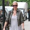 Denise Van Outen out and about in North London London.