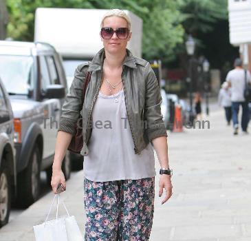 Denise Van Outen out and about in North London London.