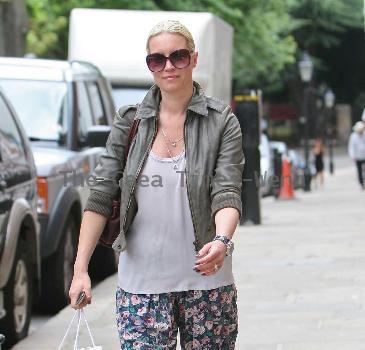 Denise Van Outen out and about in North London London.