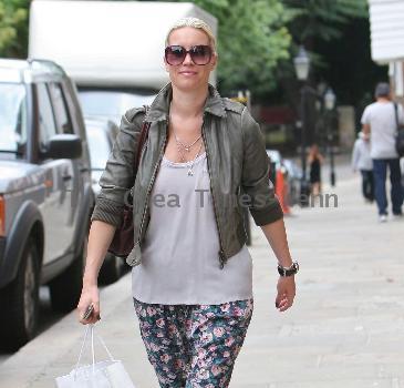 Denise Van Outen out and about in North London London.