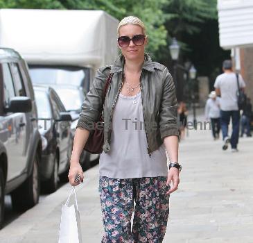 Denise Van Outen out and about in North London London.