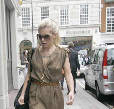 Mollie King from the group 'The Saturdays' is spotted going into The Mayfair Hotel. London.