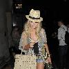 Former Hollyoaks star Emma Rigby leaves the Trafalgar Studios, having performed in the musical 'Wolfboy', in which she plays the part of a nurse. London.