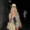 Former Hollyoaks star Emma Rigby leaves the Trafalgar Studios, having performed in the musical 'Wolfboy', in which she plays the part of a nurse. London.