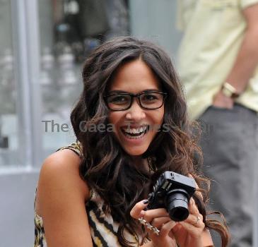 Myleene Klass was spotted outside the GMTV studios in London. The television personality looked very glamorous in a fashionable tiger print dress London.