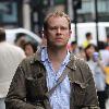 Peep Show star Robert Webb is seen walking through Central London London.